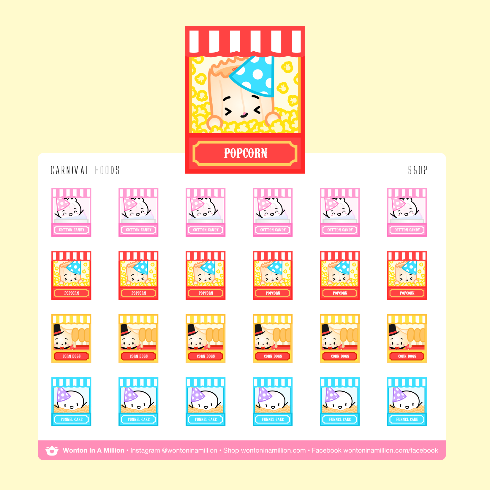 S502 | Carnival Foods Stickers