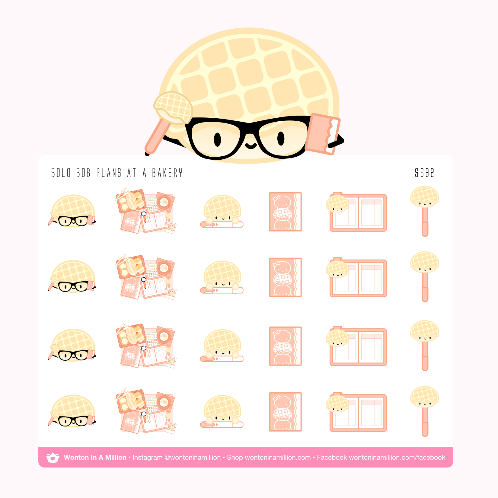 S632 | Bolo Bob Plans At A Bakery Planner Stickers