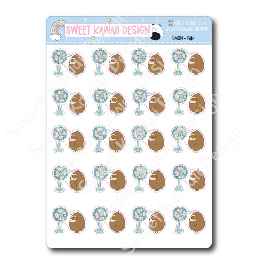 Kawaii Simon Stickers - Fan
