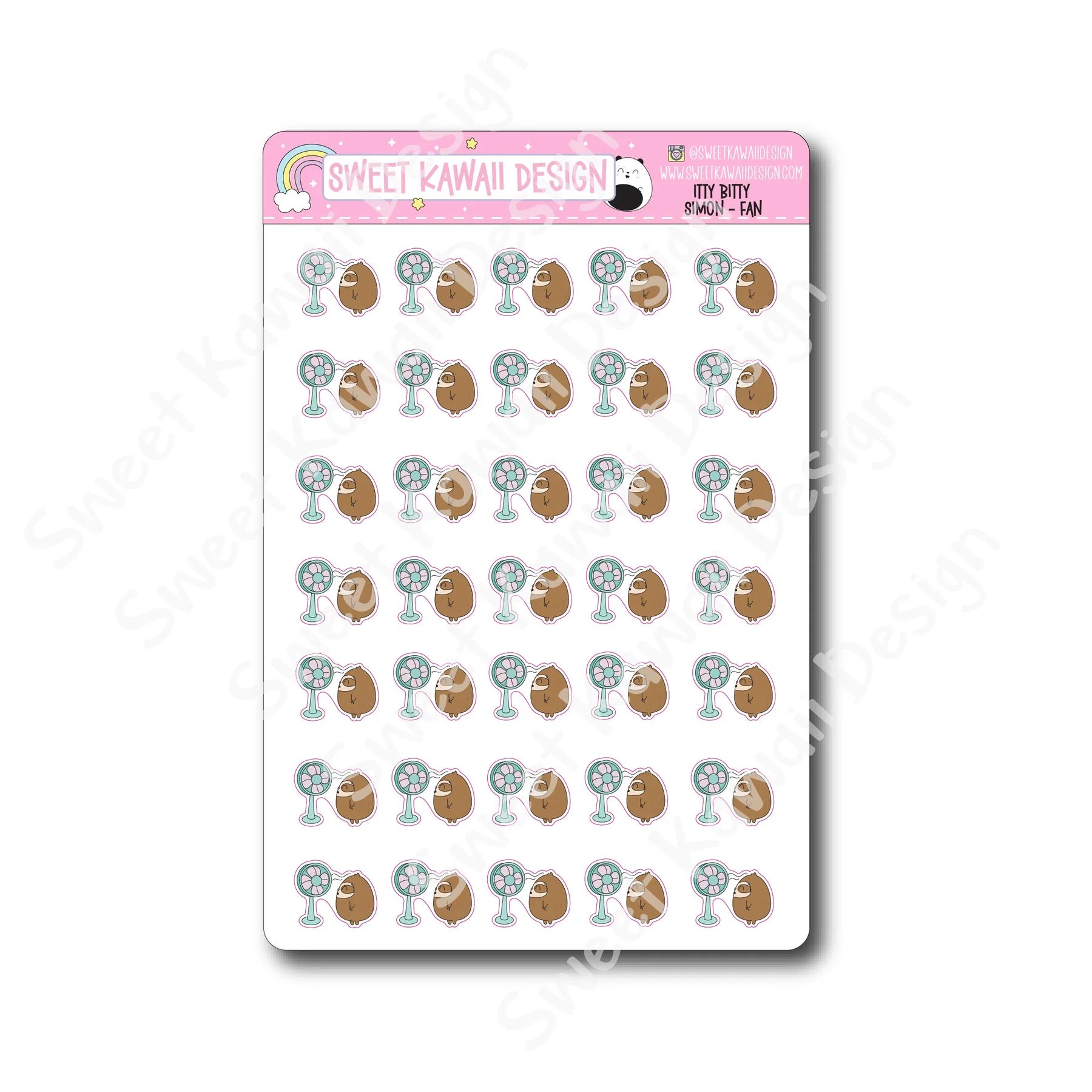 Kawaii Simon Stickers - Fan