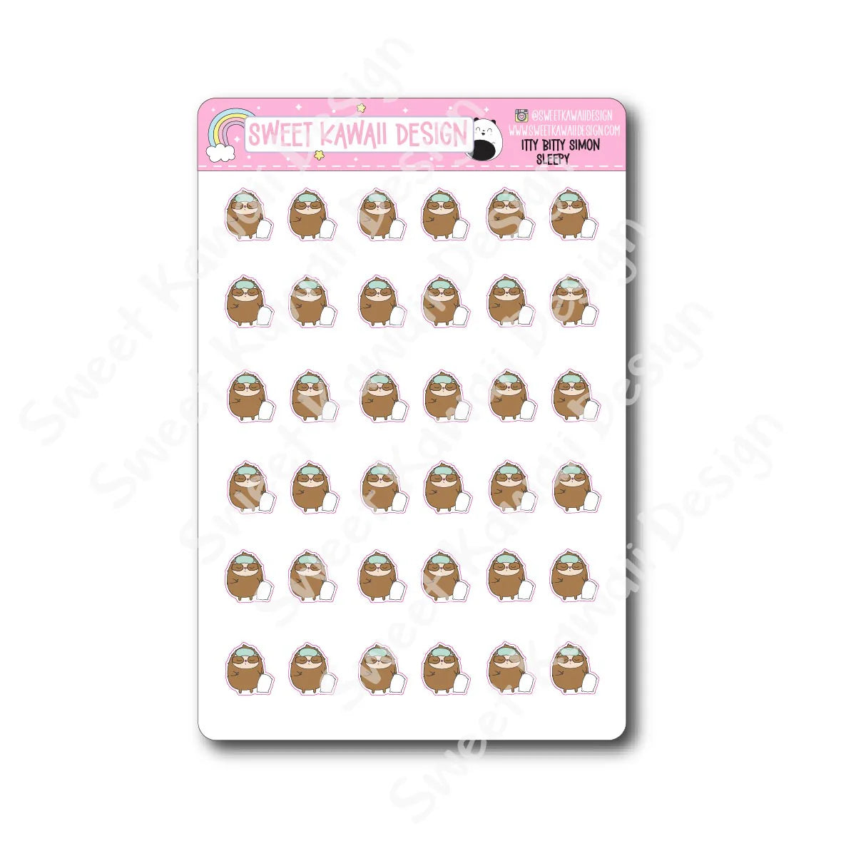 Kawaii Simon Stickers - Sleepy