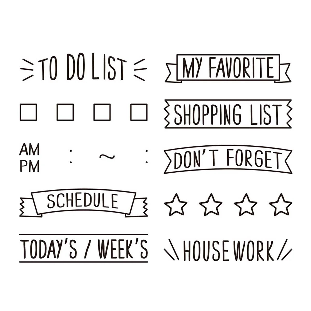 Printable Stamp List