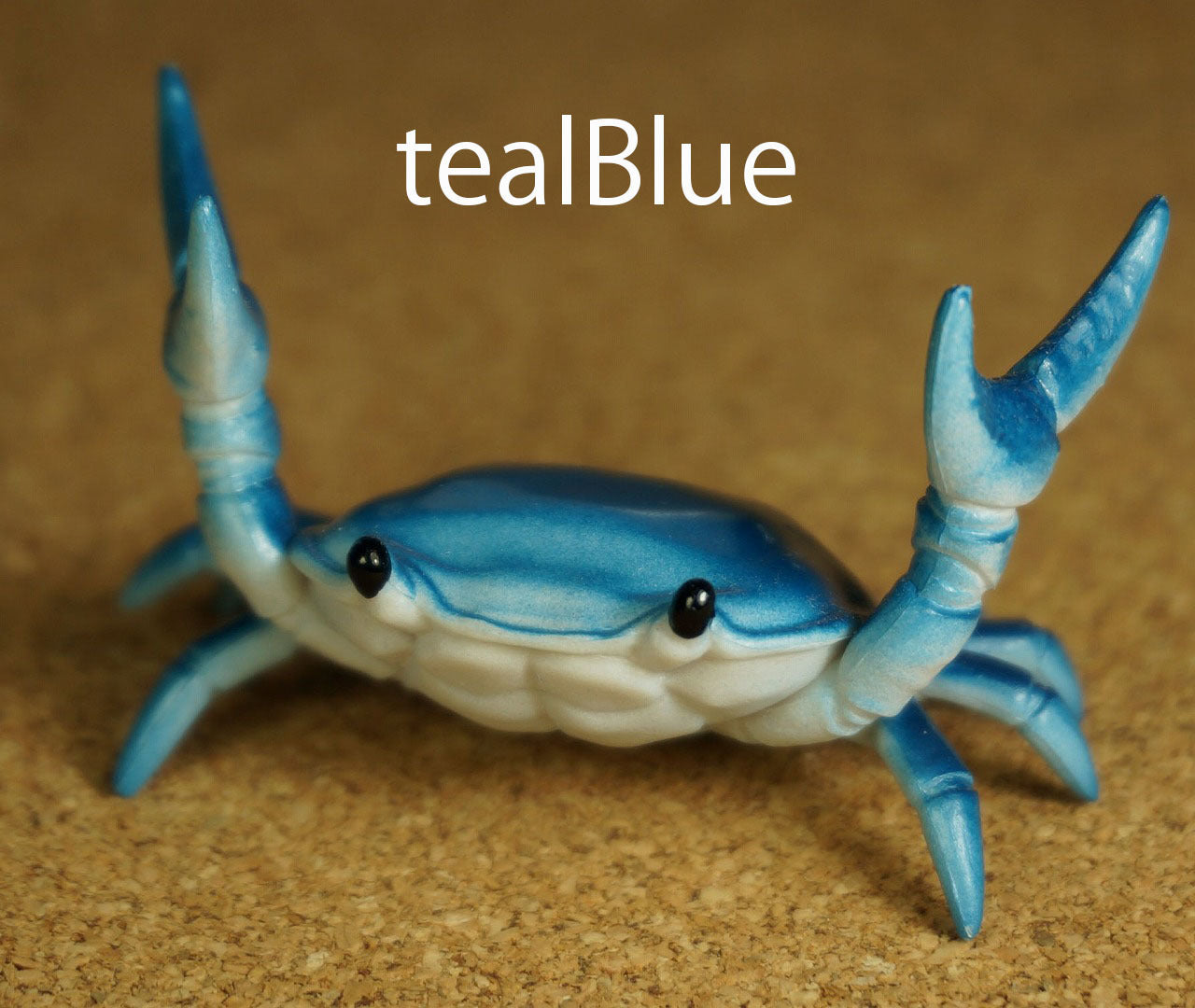 Teal Blue Crab Pen Holder