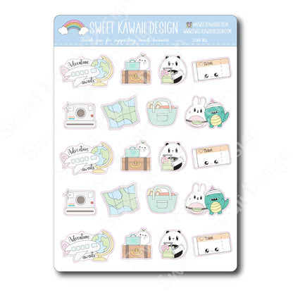 Kawaii Poe Stickers - Travel