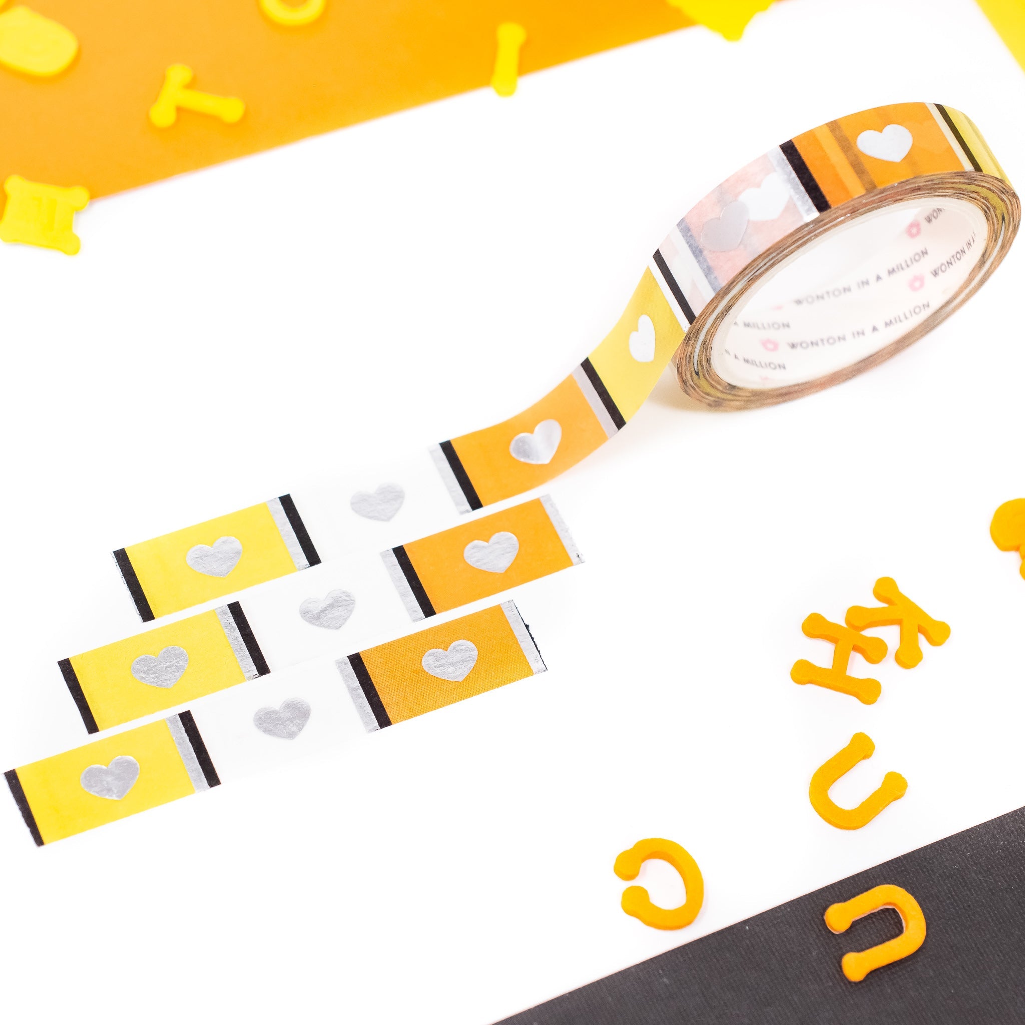 W408 | Halloween Party - Candy Corn Hearts 3.0 Washi (10mm)