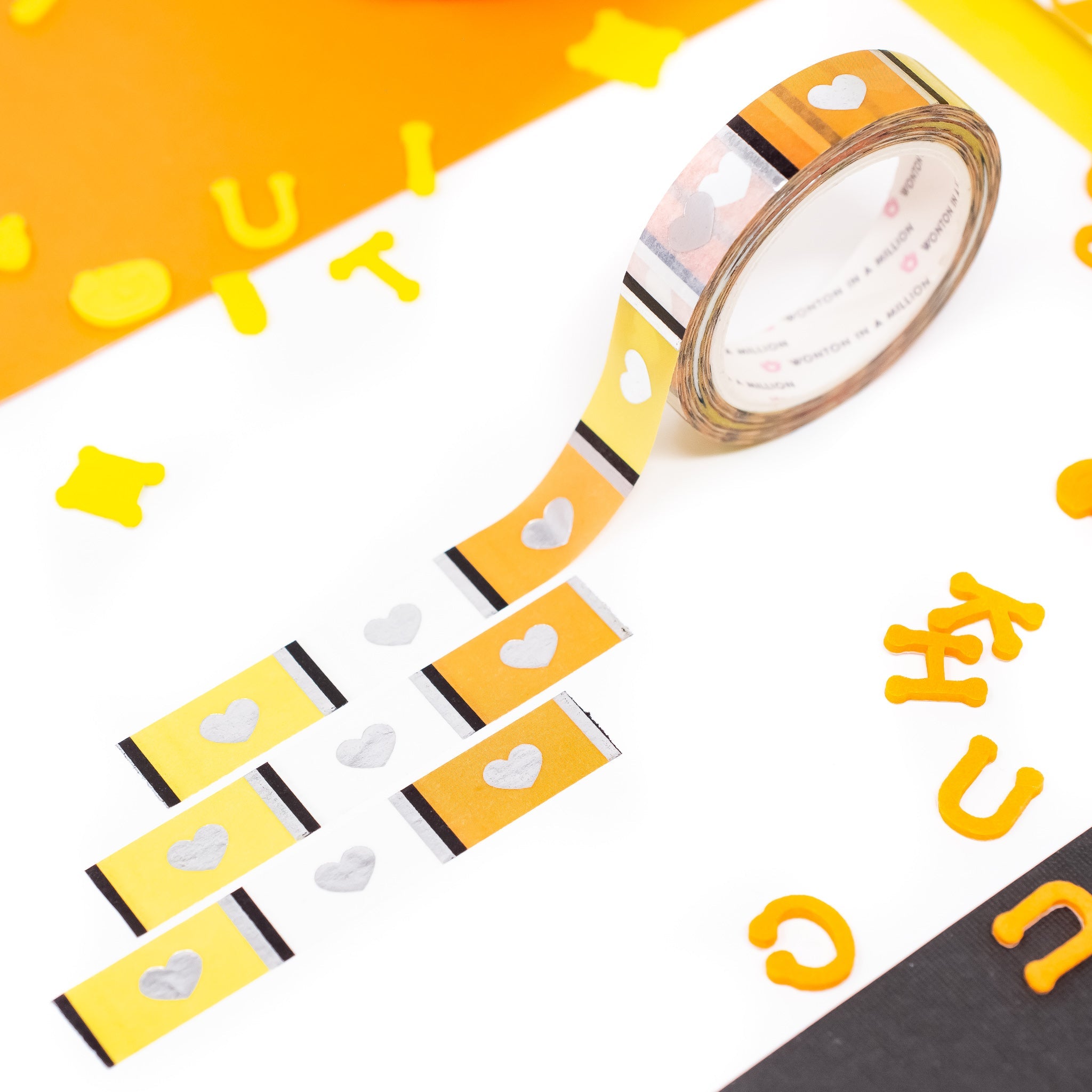 W408 | Halloween Party - Candy Corn Hearts 3.0 Washi (10mm)
