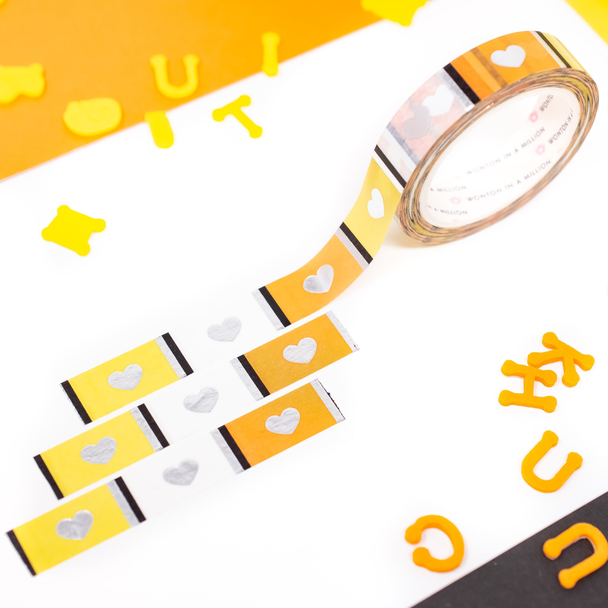 W408 | Halloween Party - Candy Corn Hearts 3.0 Washi (10mm)