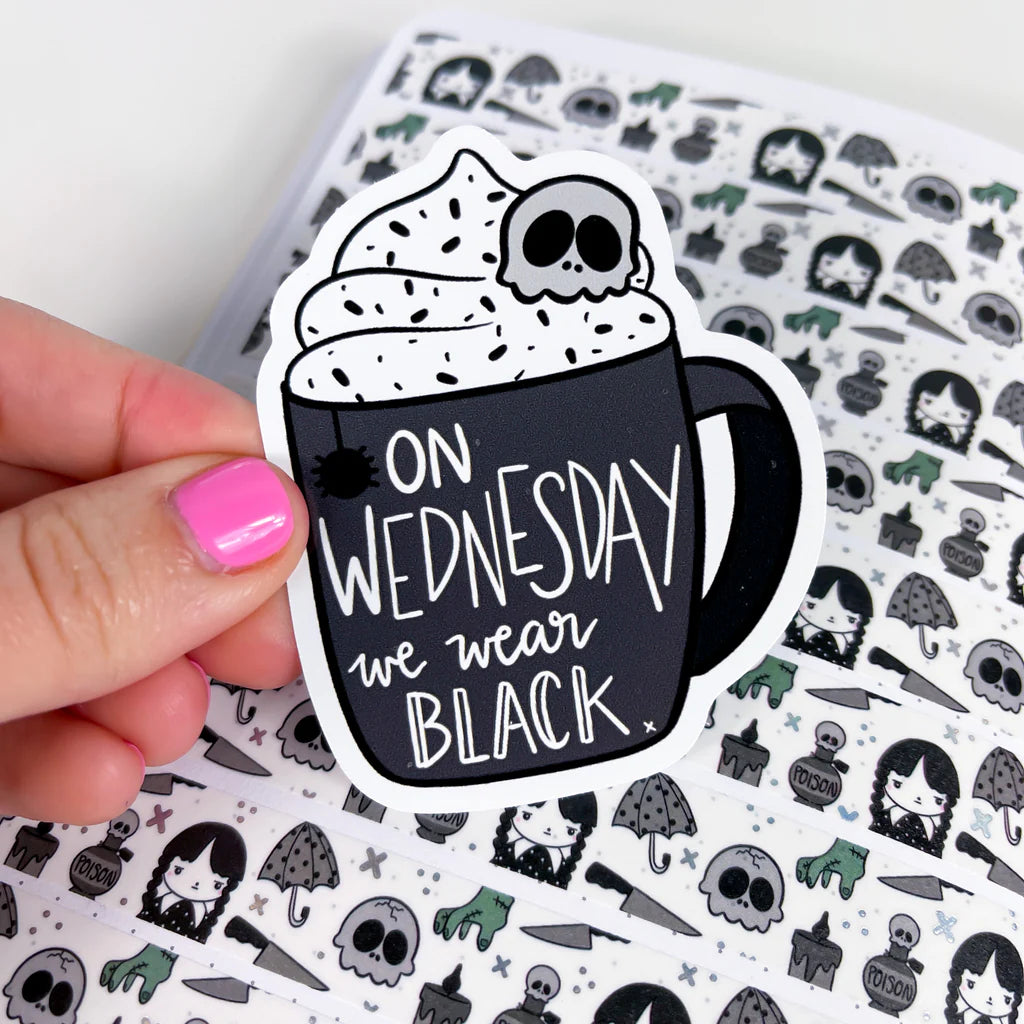 Wednesday Wear Black Coffee Premium Vinyl Die Cut