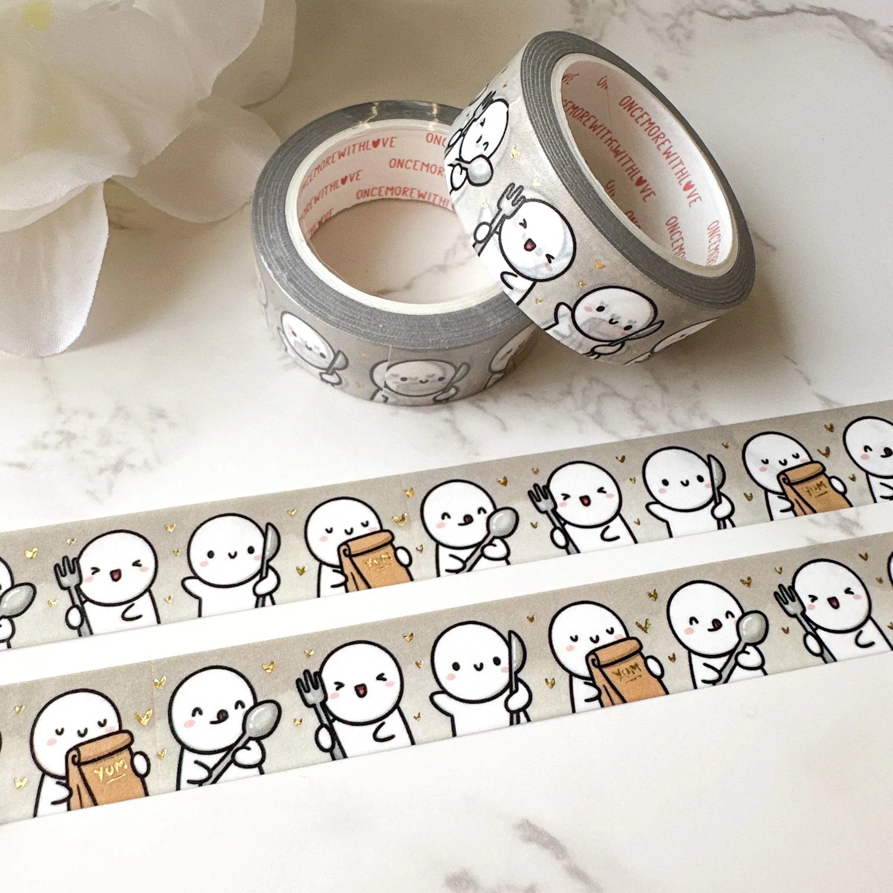 Nom Nom Nom + Gold Dots Foil 2.0 (15mm)