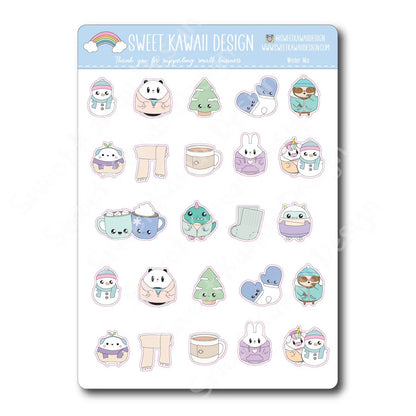 Kawaii Winter Mix Stickers