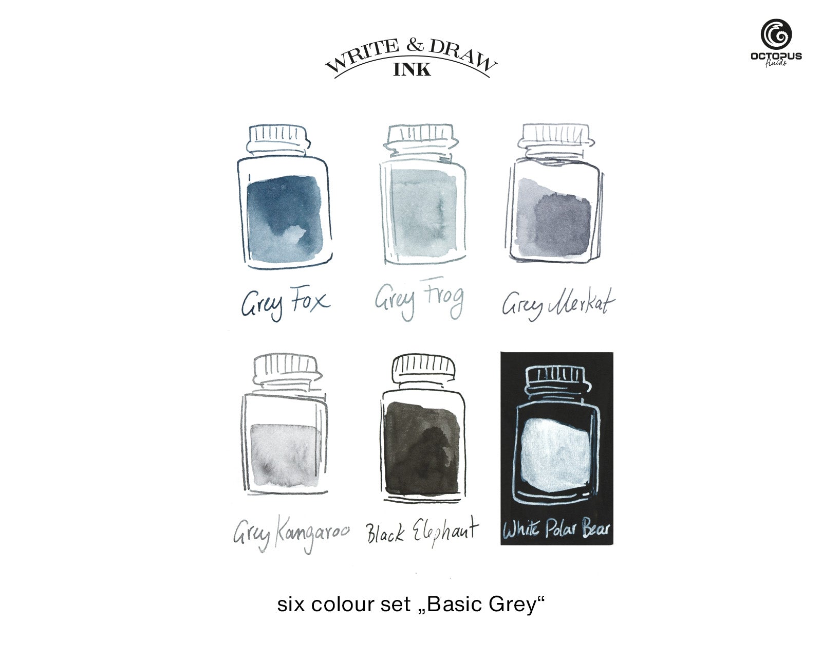Write and Draw Ink Set (Basic Grey)