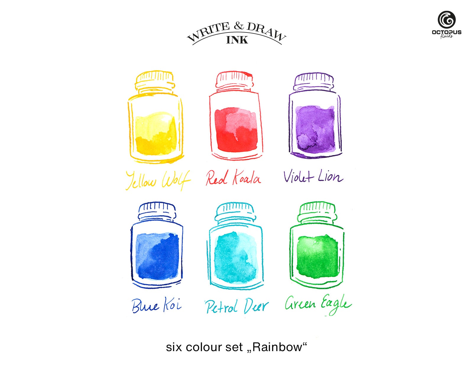 Write and Draw Ink Set (Rainbow)
