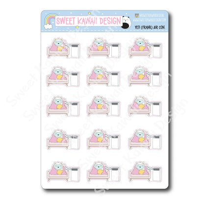 Kawaii Yeti (Frank) Stickers - Air Conditioning