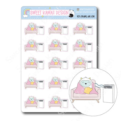 Kawaii Yeti (Frank) Stickers - Air Conditioning