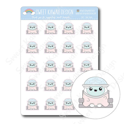 Kawaii Yeti Stickers - Hair Salon