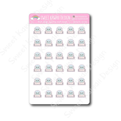 Kawaii Yeti Stickers - Hair Salon
