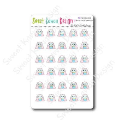 Kawaii Yeti Stickers - Popcorn