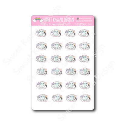 Kawaii Yeti Stickers - Receipts