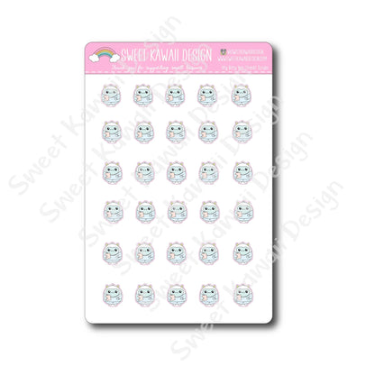 Kawaii Yeti Stickers - Scrubs