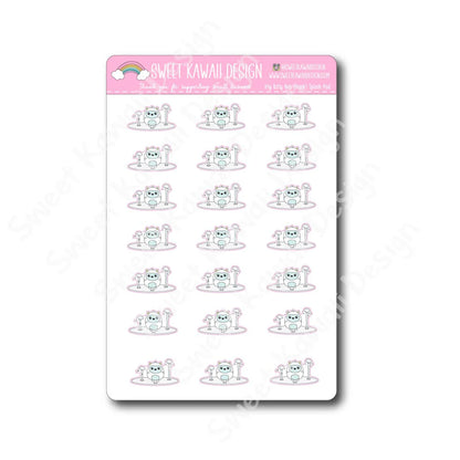 Kawaii Yeti (Frank) Stickers - Splash Pad