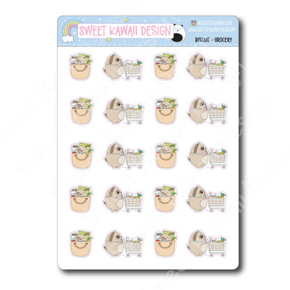 Kawaii Biscuit Stickers - Grocery