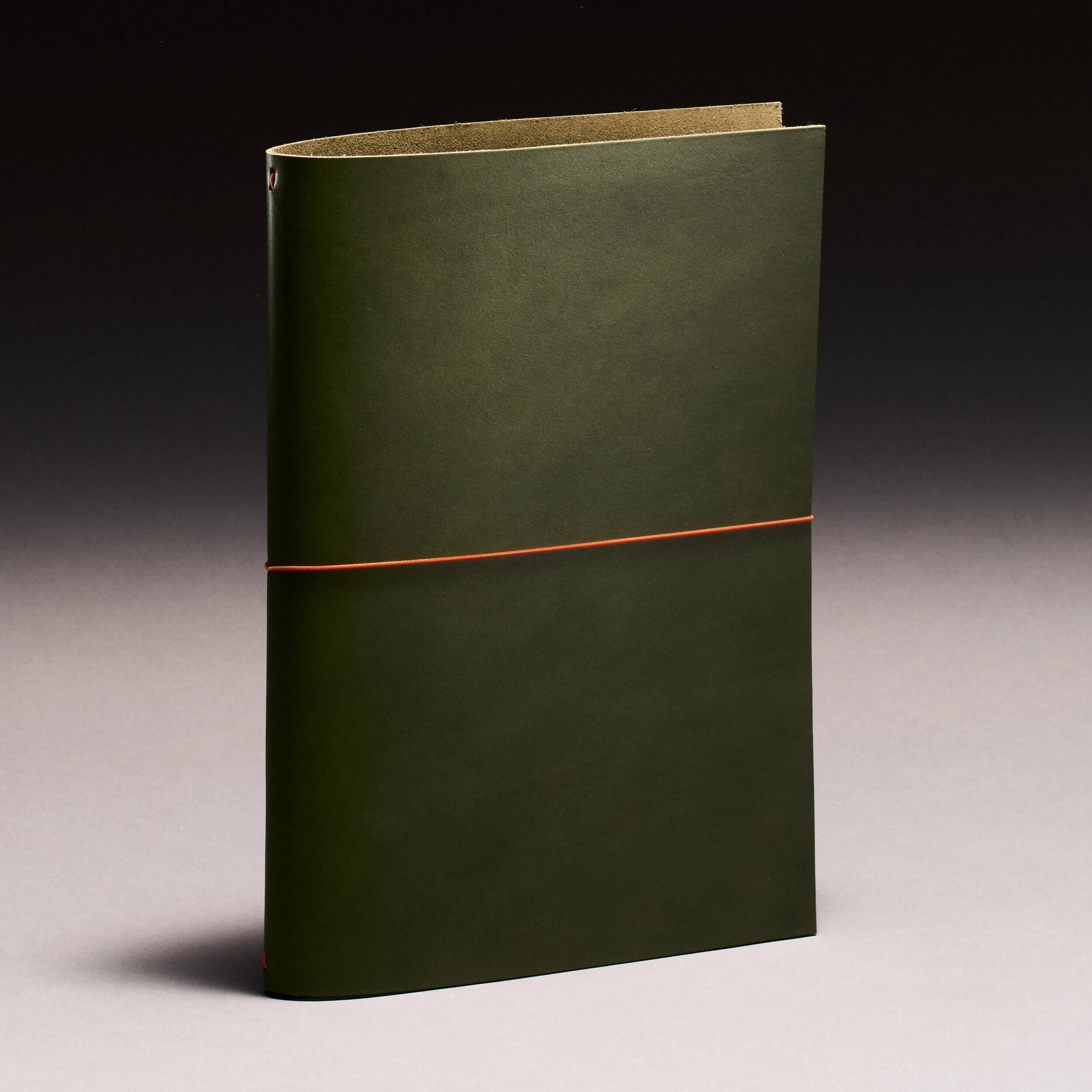 grand voyageur leather journal botany green (a4)