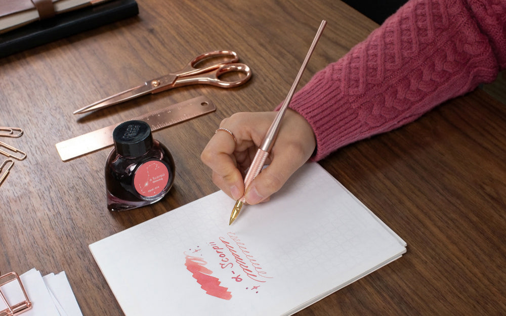 Shuttle Nib Holder (Rose Gold & Black)