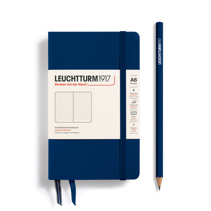 Navy Pocket A6 Classic Notebook (Hardcover)