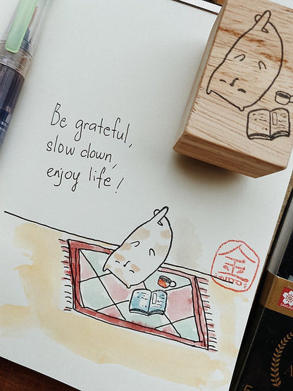 Stay Calm with Book & Coffee