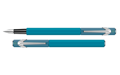 849™ PAUL SMITH Cyan Blue and Steel Blue Fountain Pen (F) - Limited Edition