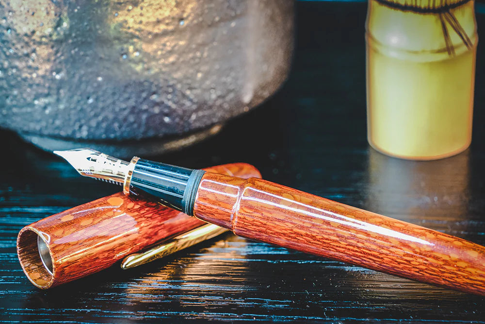 "Genroku Shogun" Lacewood Fountain Pen