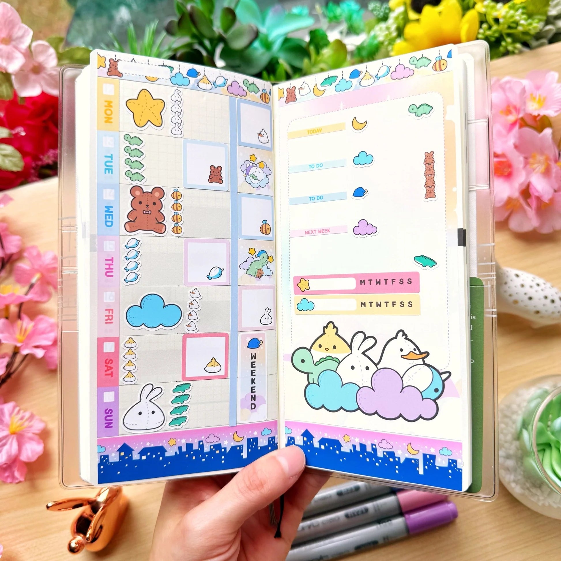 Hobonichi WEEKS Kit - Lil' Fluff & Dreams - Gold Star Foil