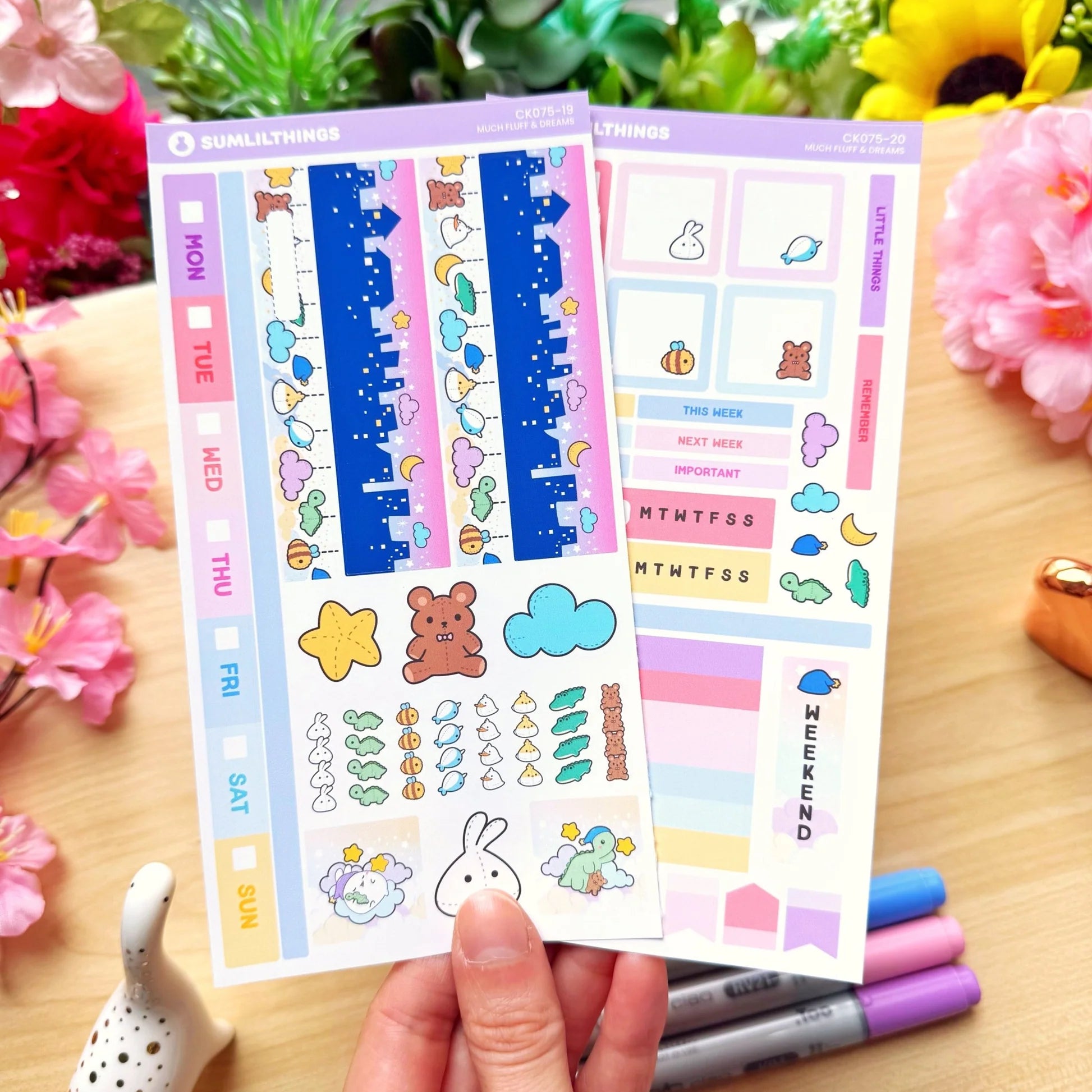 Hobonichi WEEKS Kit - Lil' Fluff & Dreams - Gold Star Foil