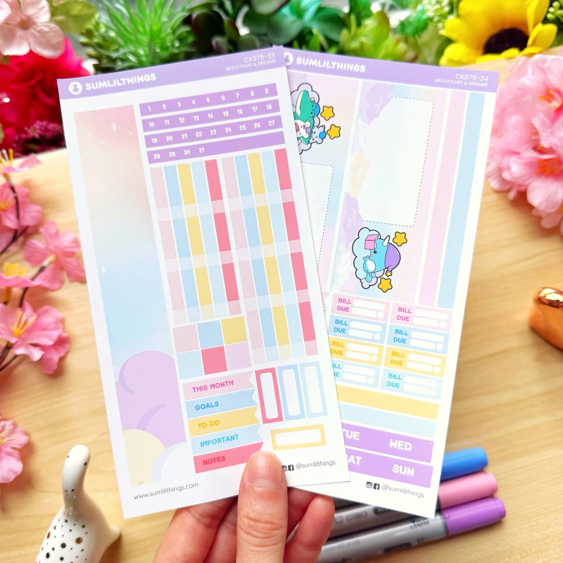 Hobonichi WEEKS Kit - Lil' Fluff & Dreams - Gold Star Foil