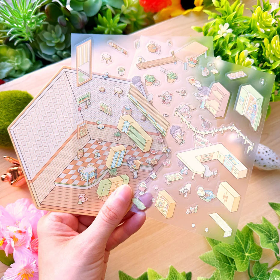 Isometric Scene Sticker - Delicious Kitchen (Small Mochi)
