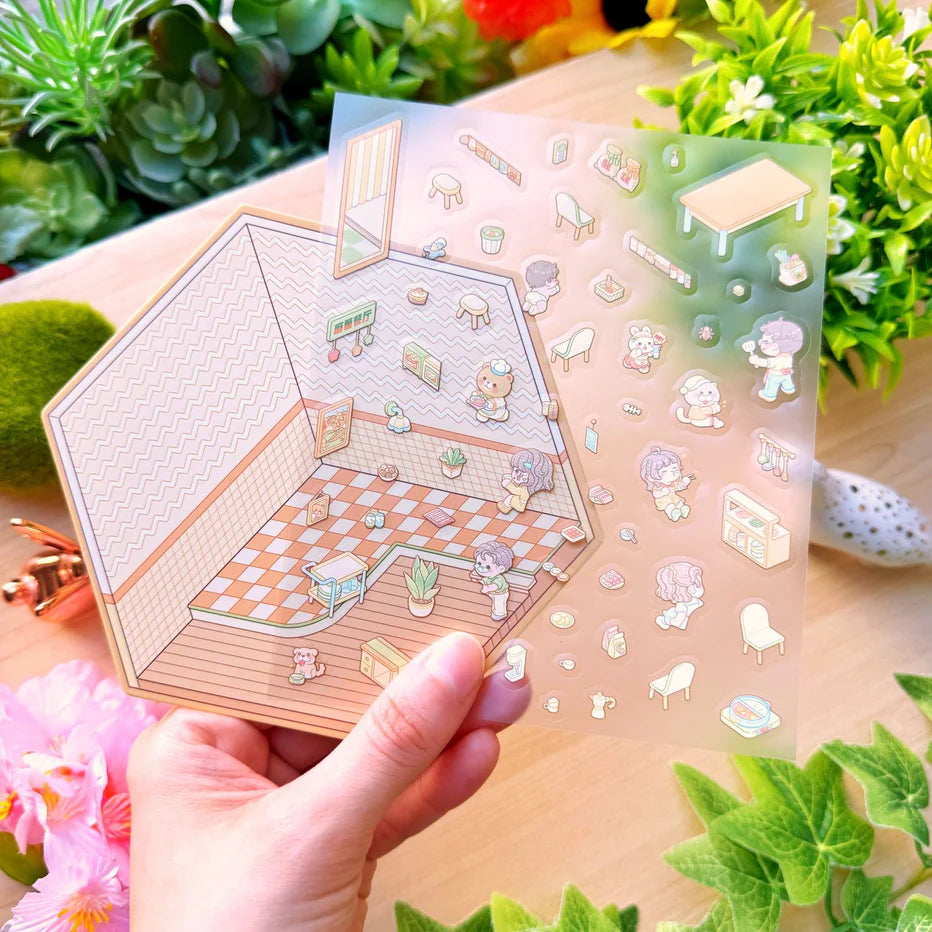 Isometric Scene Sticker - Delicious Kitchen (Small Mochi)