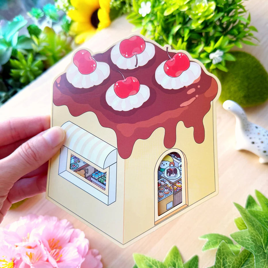 Isometric Scene Sticker - Joyful Dessert House (Series 5)