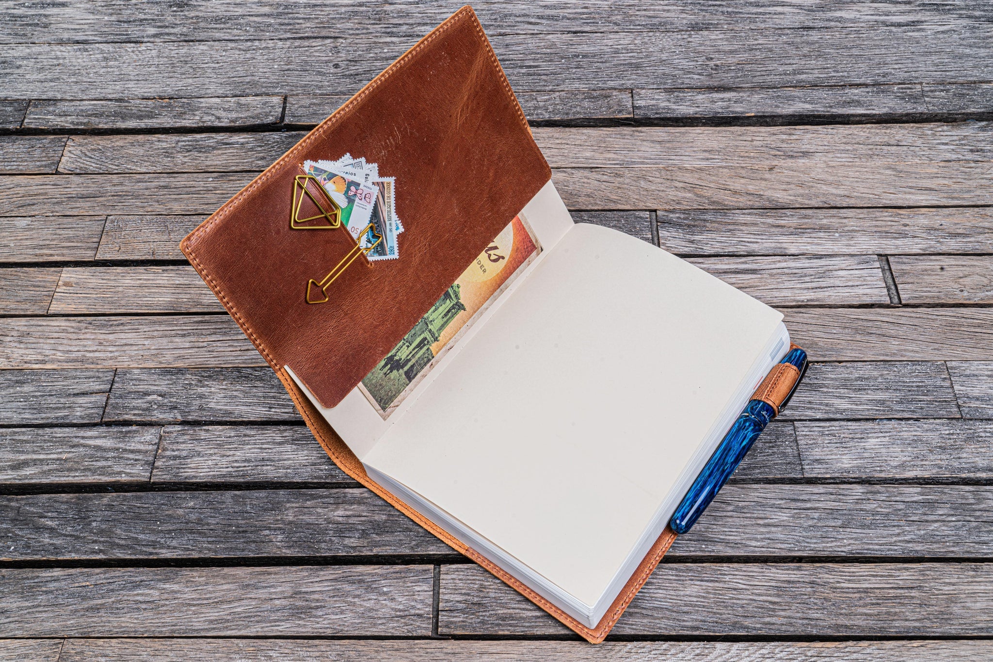 Leather Slim A5 Notebook / Planner Cover - Crazy Horse Tan