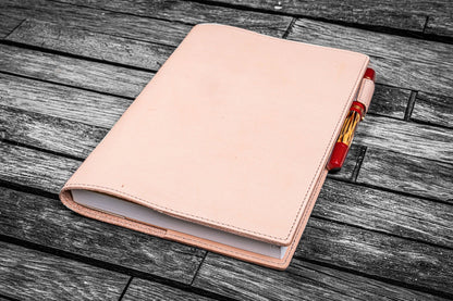Leather Slim A5 Notebook / Planner Cover - Undyed Leather