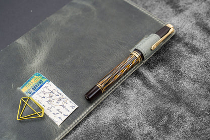 Leather Slim B5 Notebook / Planner Cover - Crazy Horse Smoky