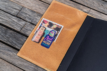 Leather Slim B6 Notebook / Planner Cover - Crazy Horse Honey Ochre