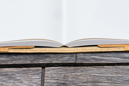 Leather Slim B6 Notebook / Planner Cover - Crazy Horse Honey Ochre