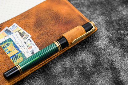 Leather Slim Hobonichi Weeks Planner Cover - Crazy Horse Brown