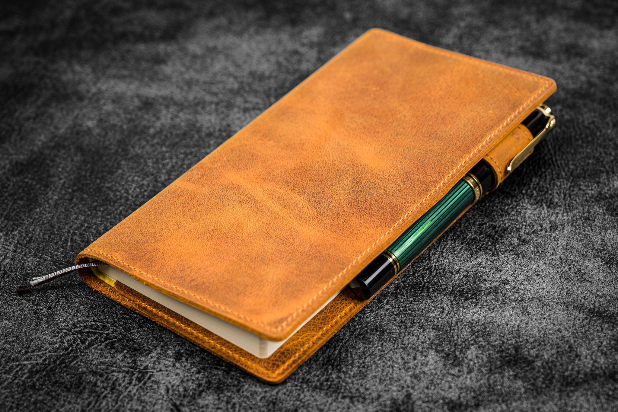 Leather Slim Hobonichi Weeks Planner Cover - Crazy Horse Brown