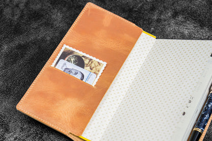 Leather Slim Hobonichi Weeks Planner Cover - Crazy Horse Honey Ochre
