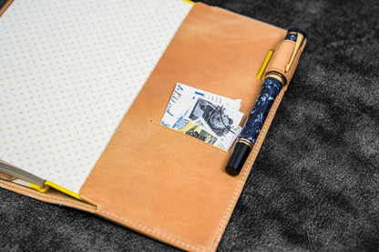 Leather Slim Hobonichi Weeks Planner Cover - Crazy Horse Honey Ochre