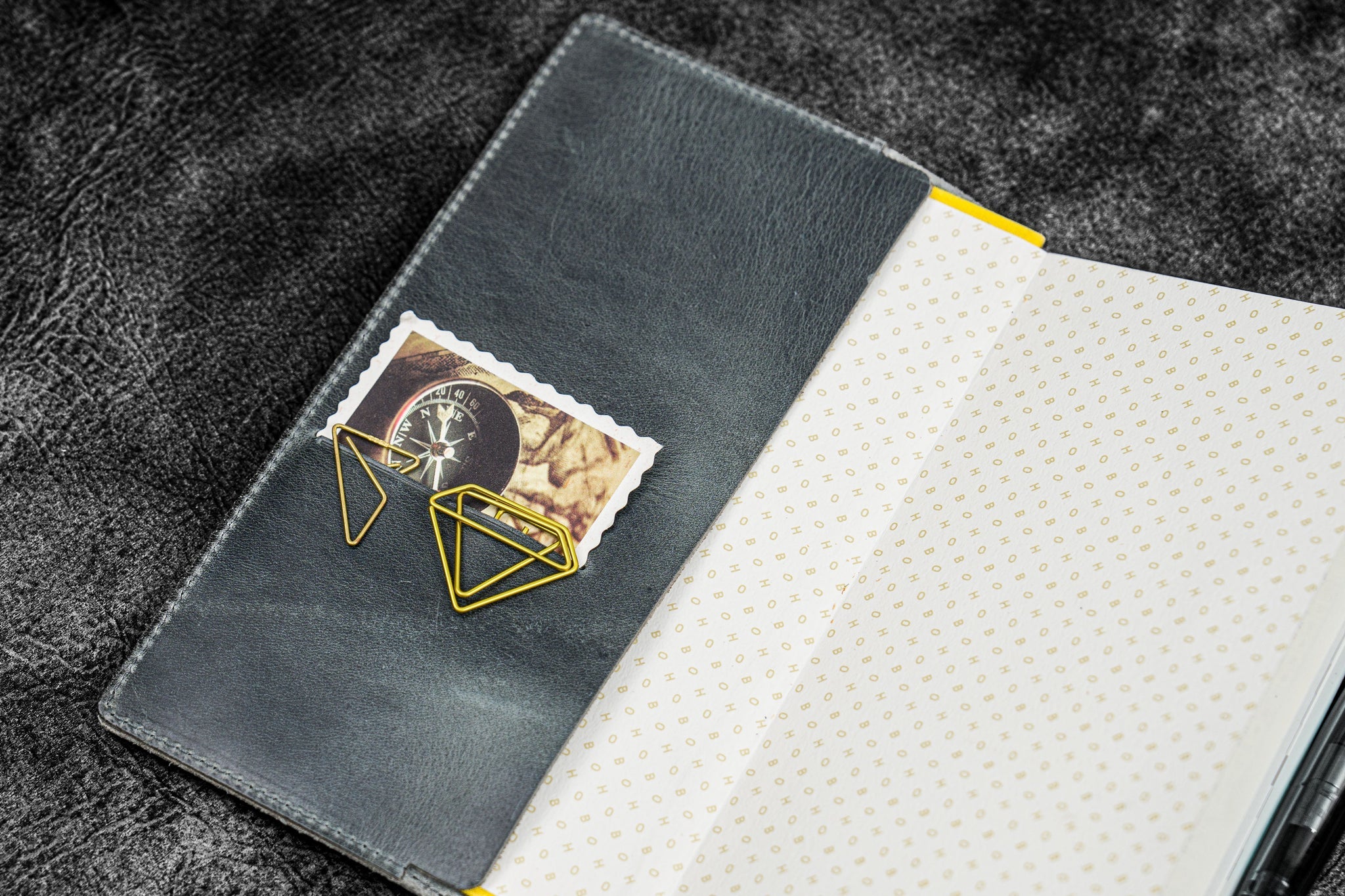Leather Slim Hobonichi Weeks Planner Cover - Crazy Horse Smoky