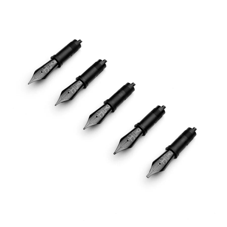 "la Fenice" Steel nibs (Ruthenium Trim)