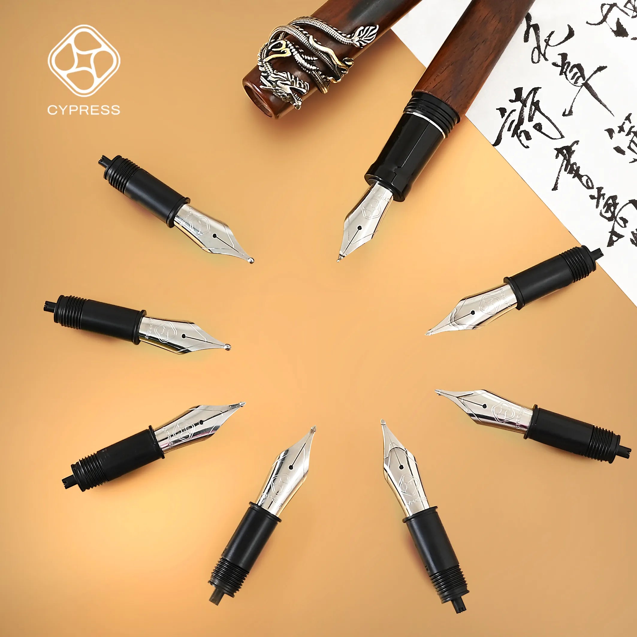 CYPRESS Multi-layer Stacked Architect and Kugel Nibs