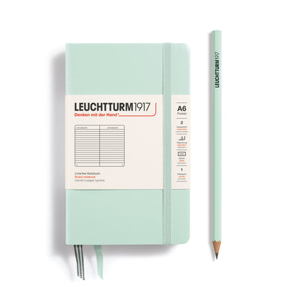 Mint Green Pocket A6 Classic Notebook (Hardcover)